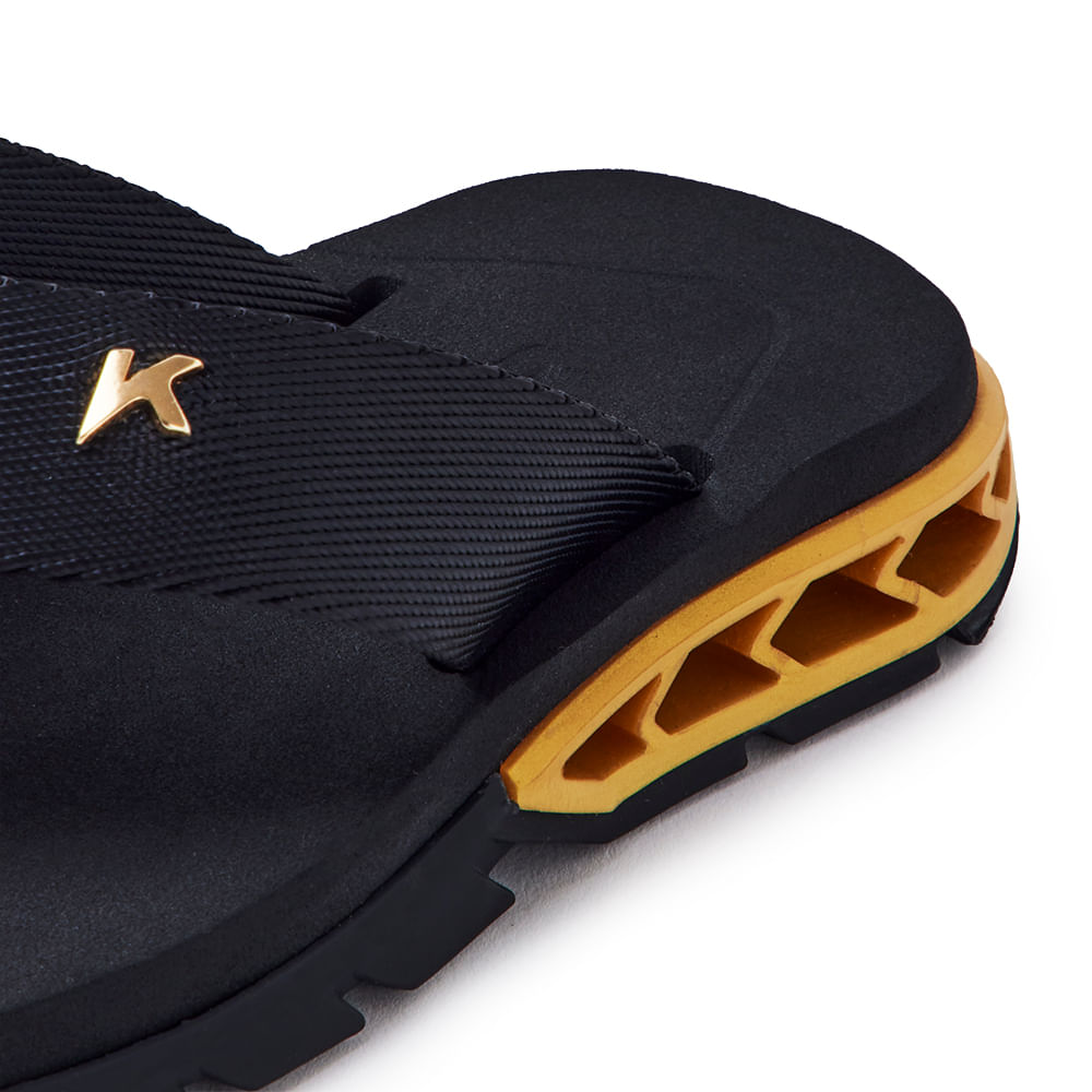 Sandália Kenner Rakka Kids Preto Com Dourado