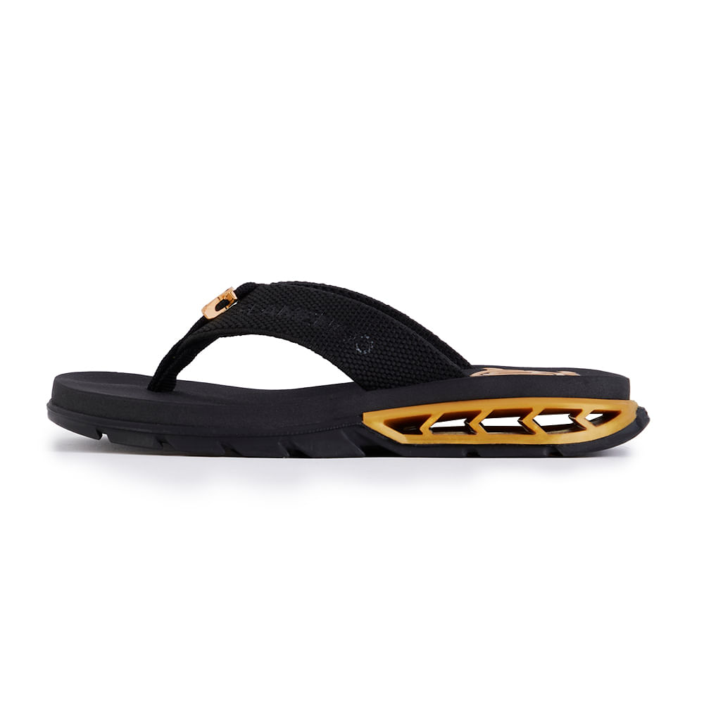 Sandália Kenner Rakka Kids Flamengo Preto Com Dourado