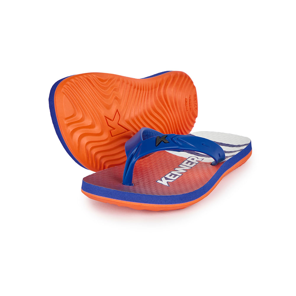 Sandália Kenner Summer Listras Kids Laranja